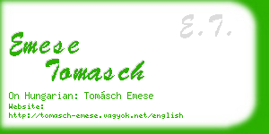 emese tomasch business card